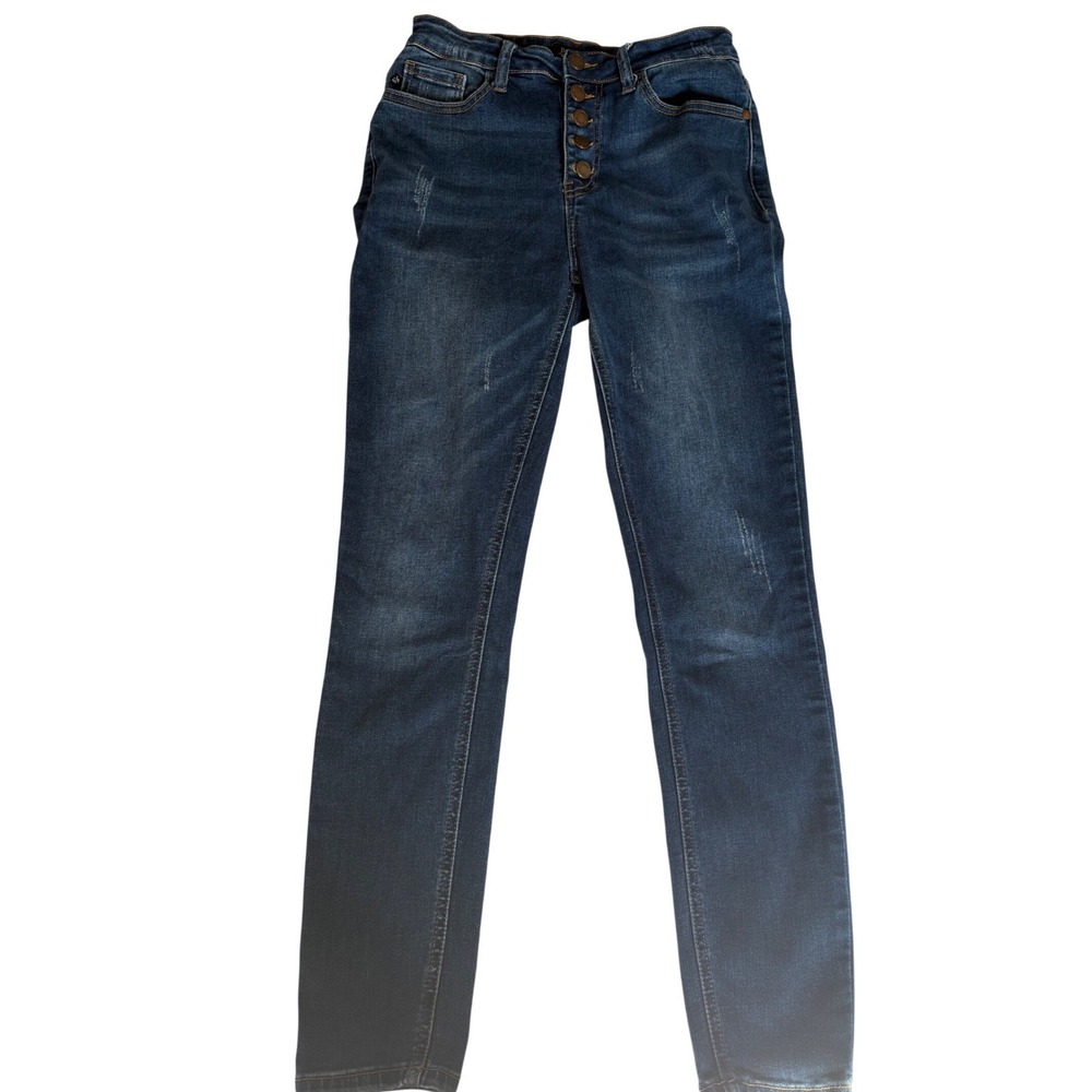 Judy Blue Womens Skinny Fit Dark Wash‎ High Rise Button Fly Jeans Size 9/29